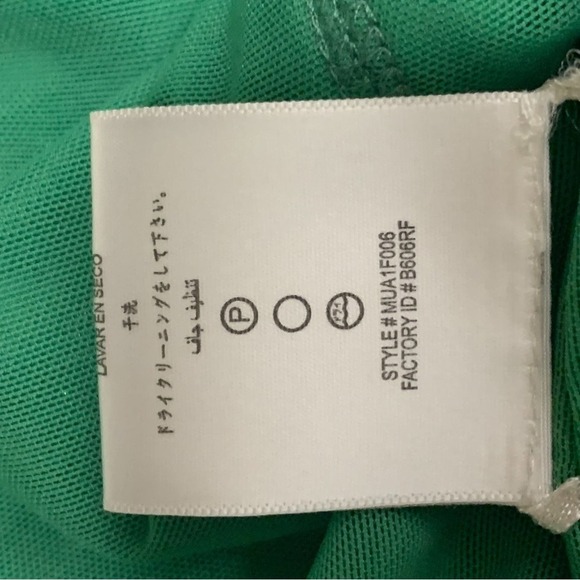 New BCBGMaxAzria Kelly Green Tiered One Shoulder Mini Dress Size Medium - Picture 7 of 8